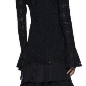 Conspiracy Theories Chiffon Cardigan - Black dELiA*s by Dolls Kill Small